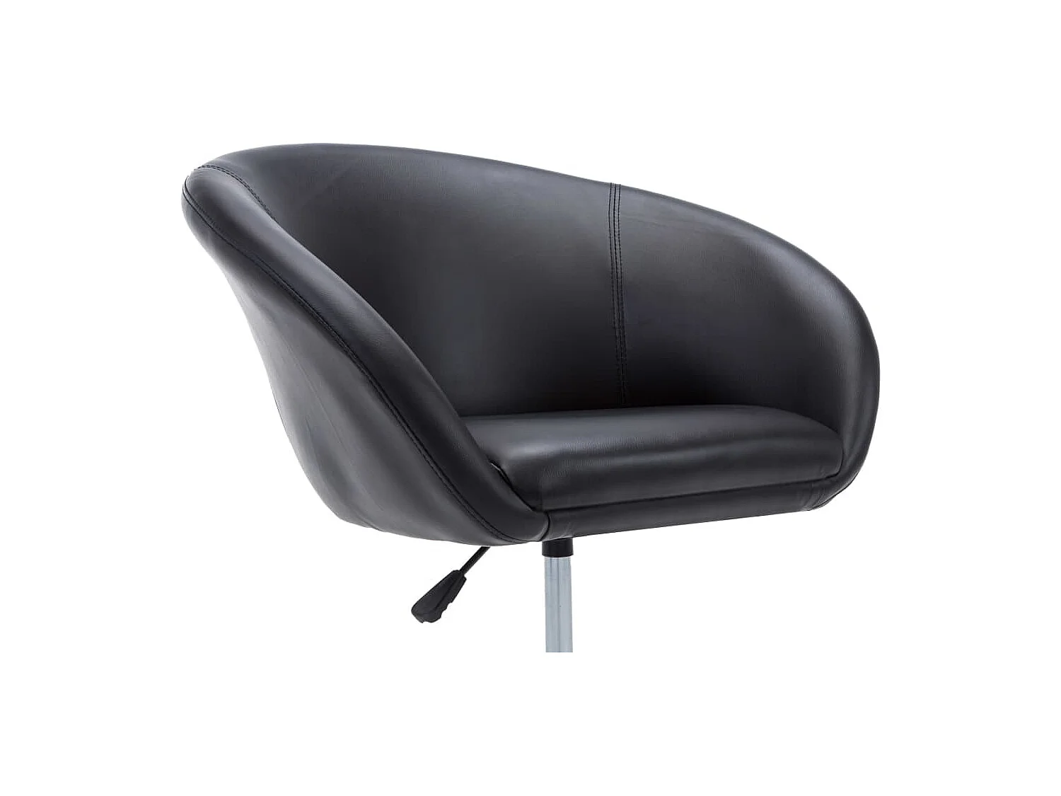 Chaises pivotantes de salle à manger 2 pcs Noir Similicuir