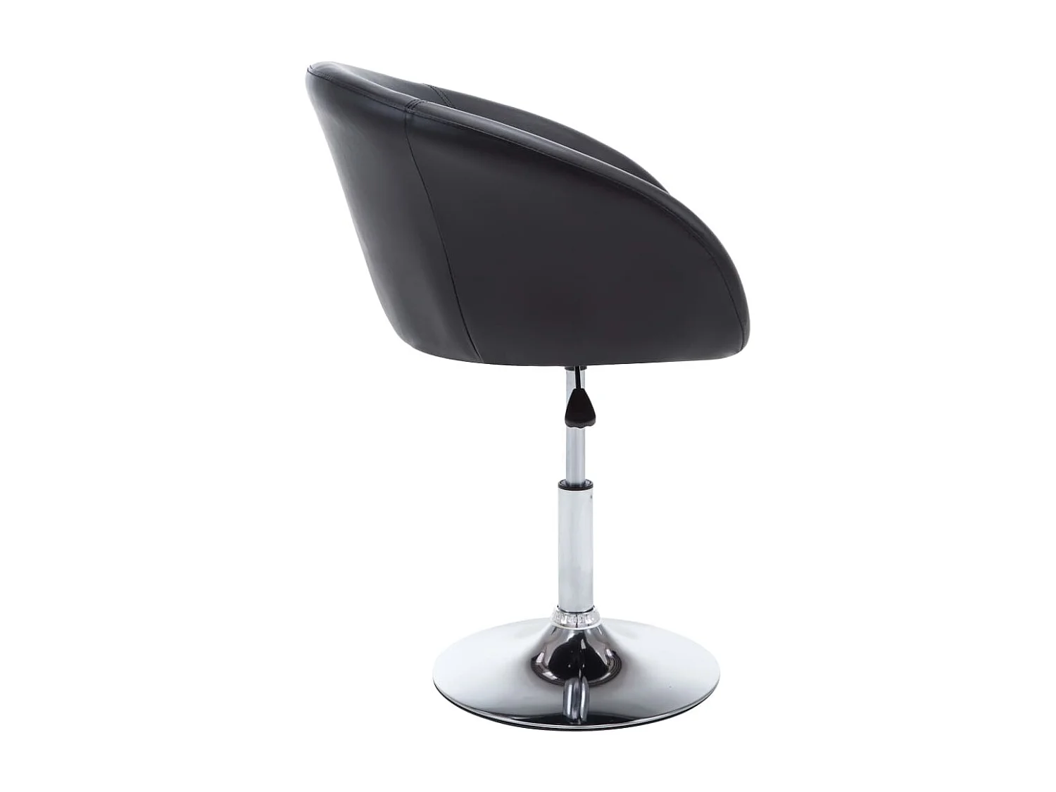 Chaises pivotantes de salle à manger 2 pcs Noir Similicuir