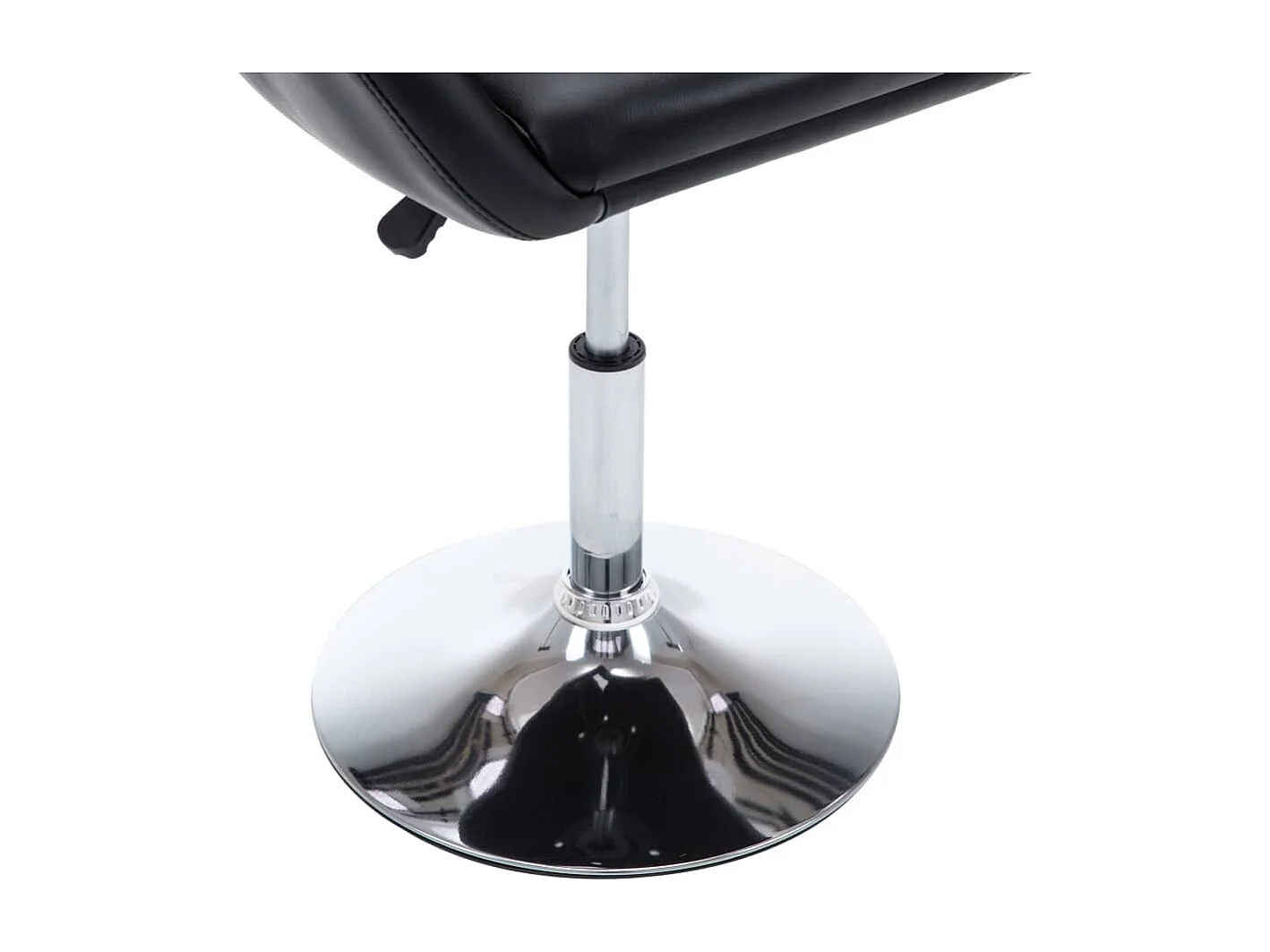 Chaises pivotantes de salle à manger 2 pcs Noir Similicuir