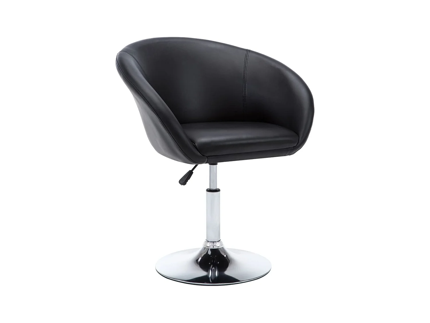 Eetkamerstoelen draaibaar 2 st kunstleer zwart