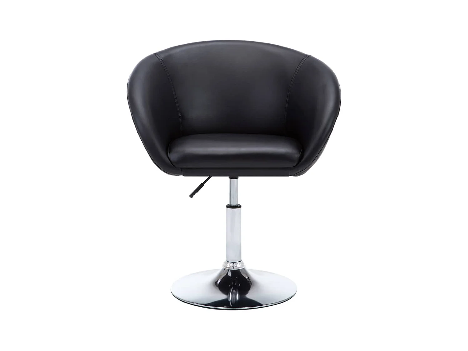 Eetkamerstoelen draaibaar 2 st kunstleer zwart