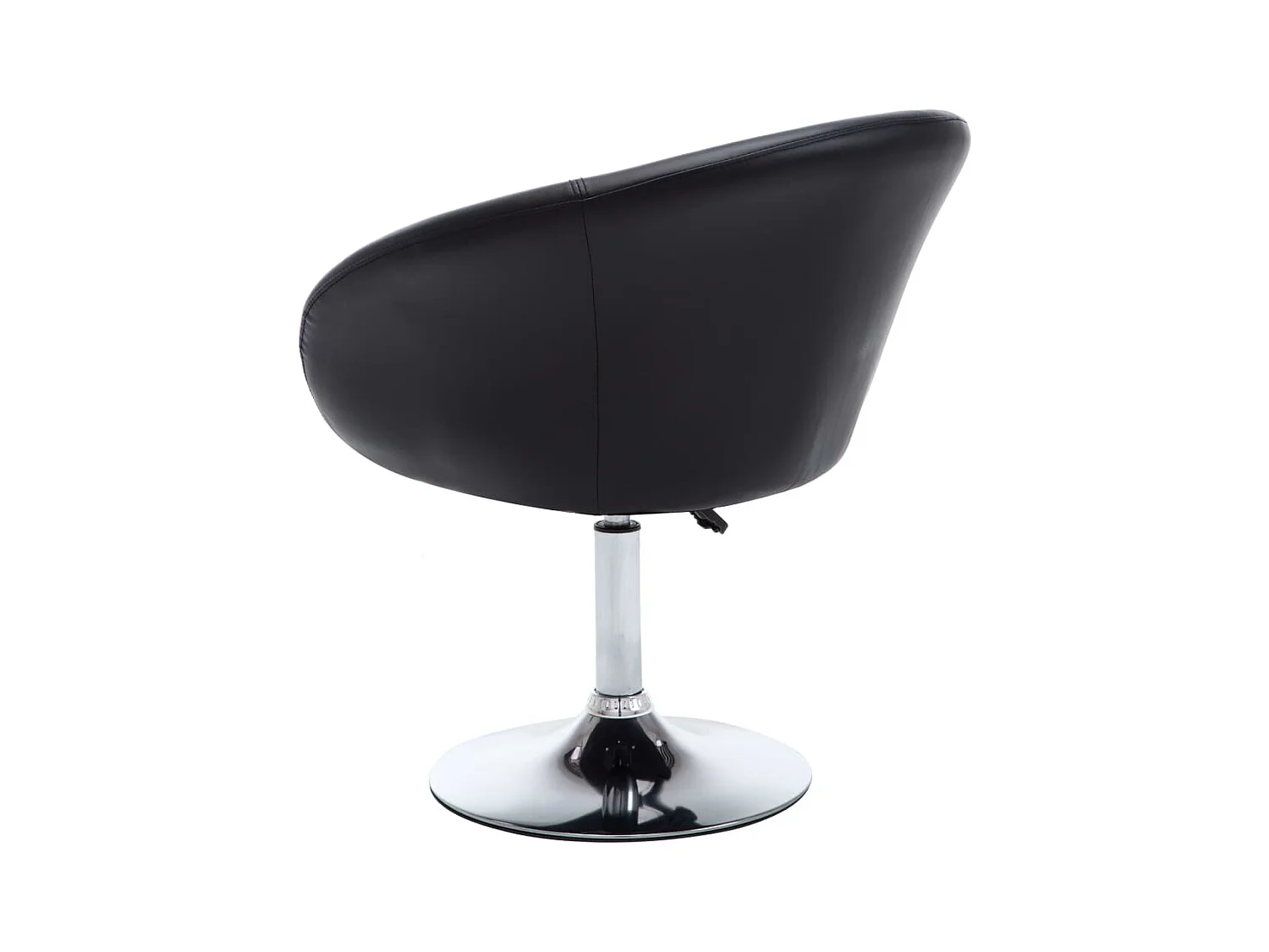 Eetkamerstoelen draaibaar 2 st kunstleer zwart