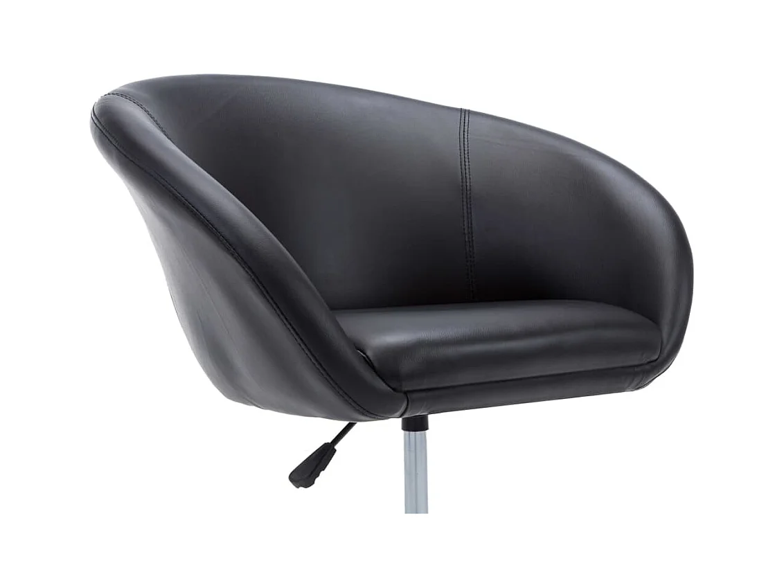 Eetkamerstoelen draaibaar 2 st kunstleer zwart