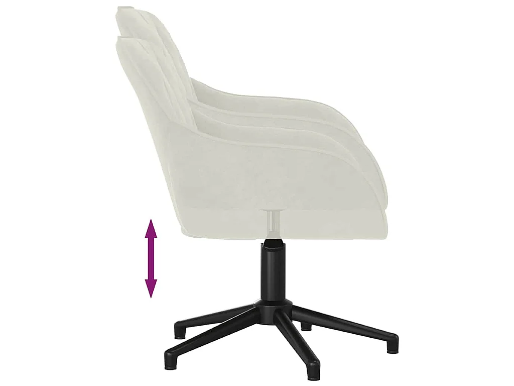 Eetkamerstoelen draaibaar 2 st fluweel crèmekleurig