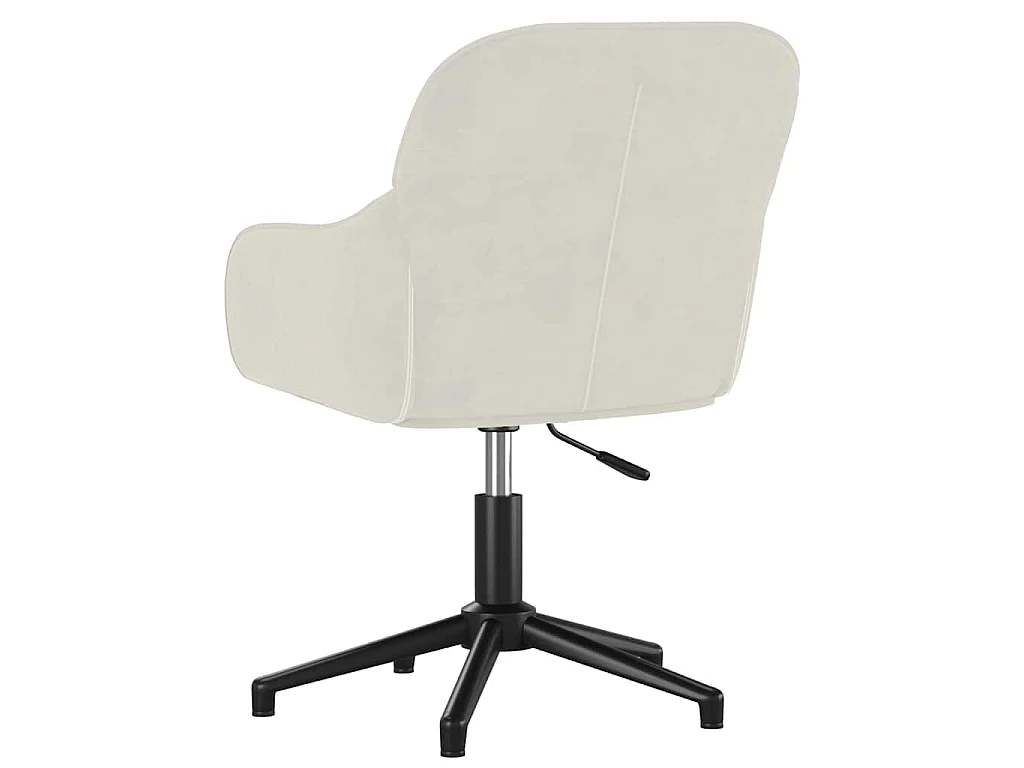 Eetkamerstoelen draaibaar 2 st fluweel crèmekleurig