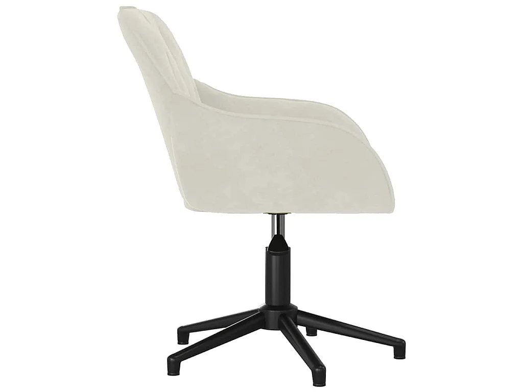 Eetkamerstoelen draaibaar 2 st fluweel crèmekleurig