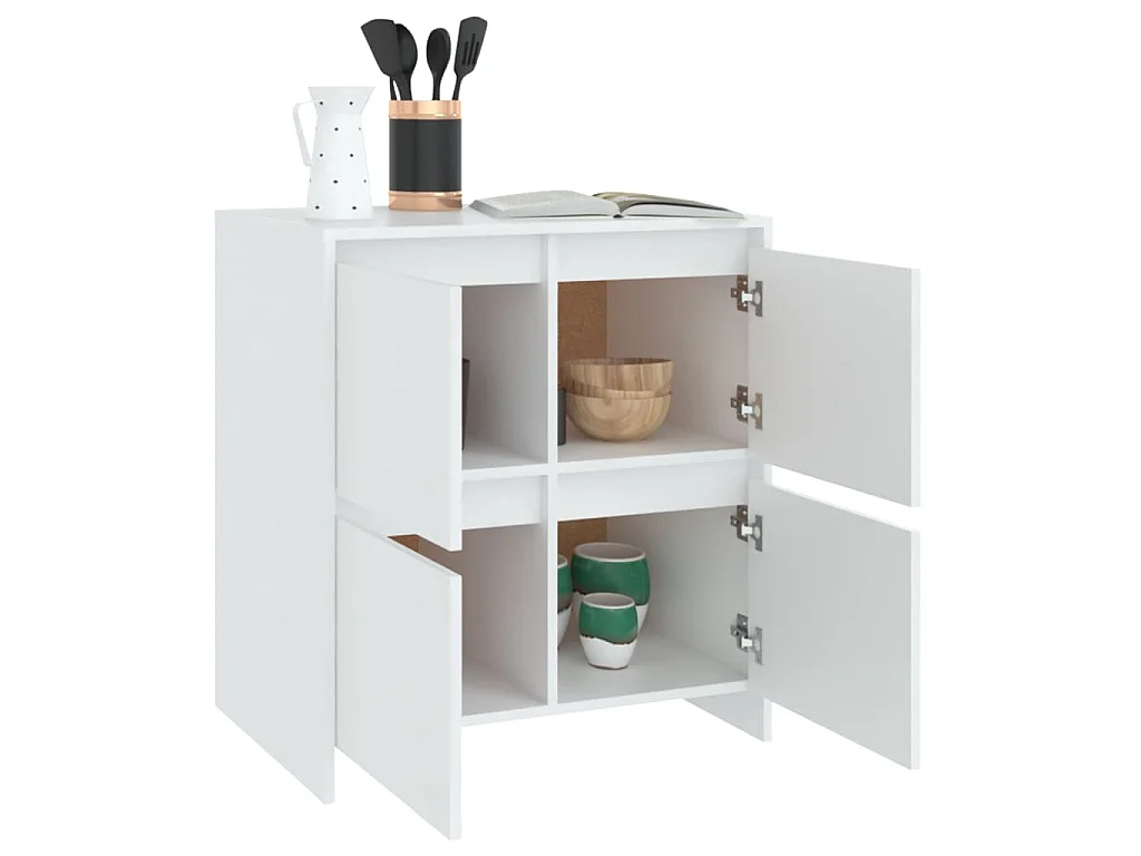 Dressoir 70x41x75 cm bewerkt hout wit