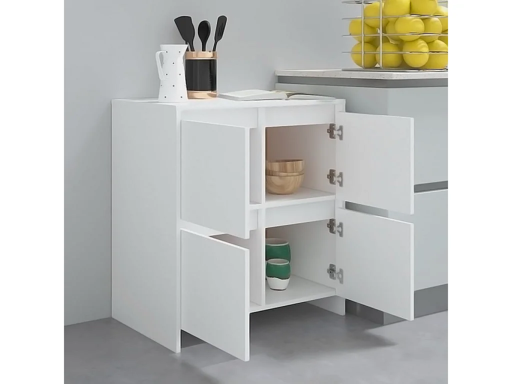 Dressoir 70x41x75 cm bewerkt hout wit