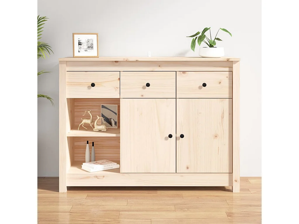 Dressoir 100x35x74 cm massief grenenhout