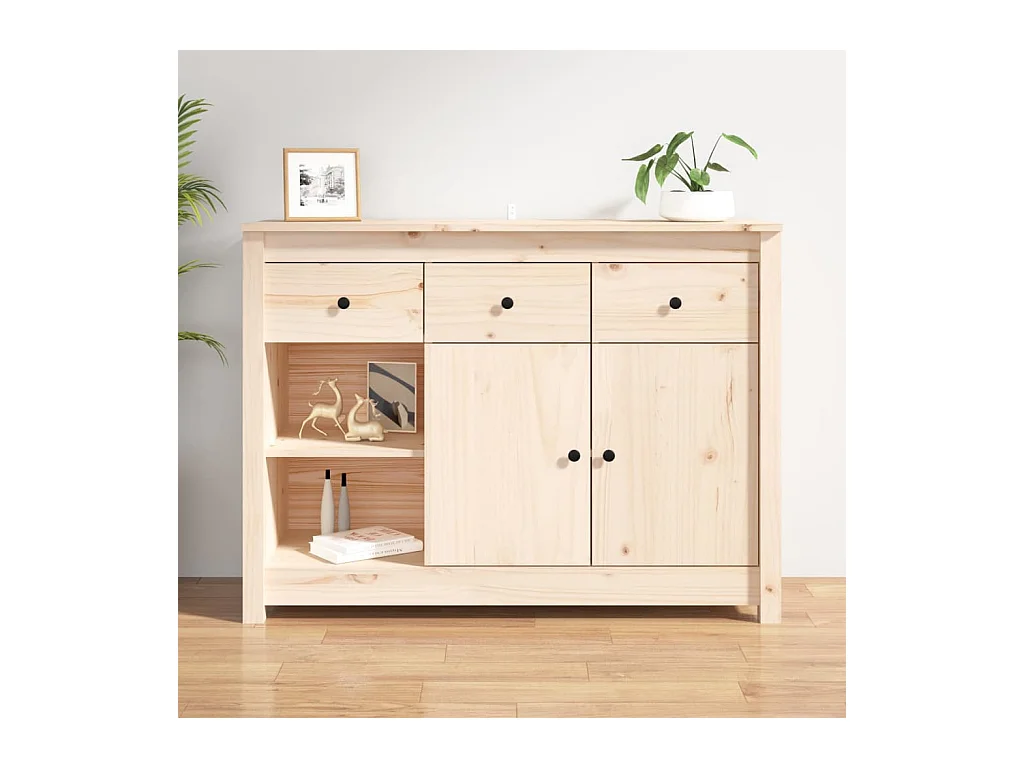 Dressoir 100x35x74 cm massief grenenhout