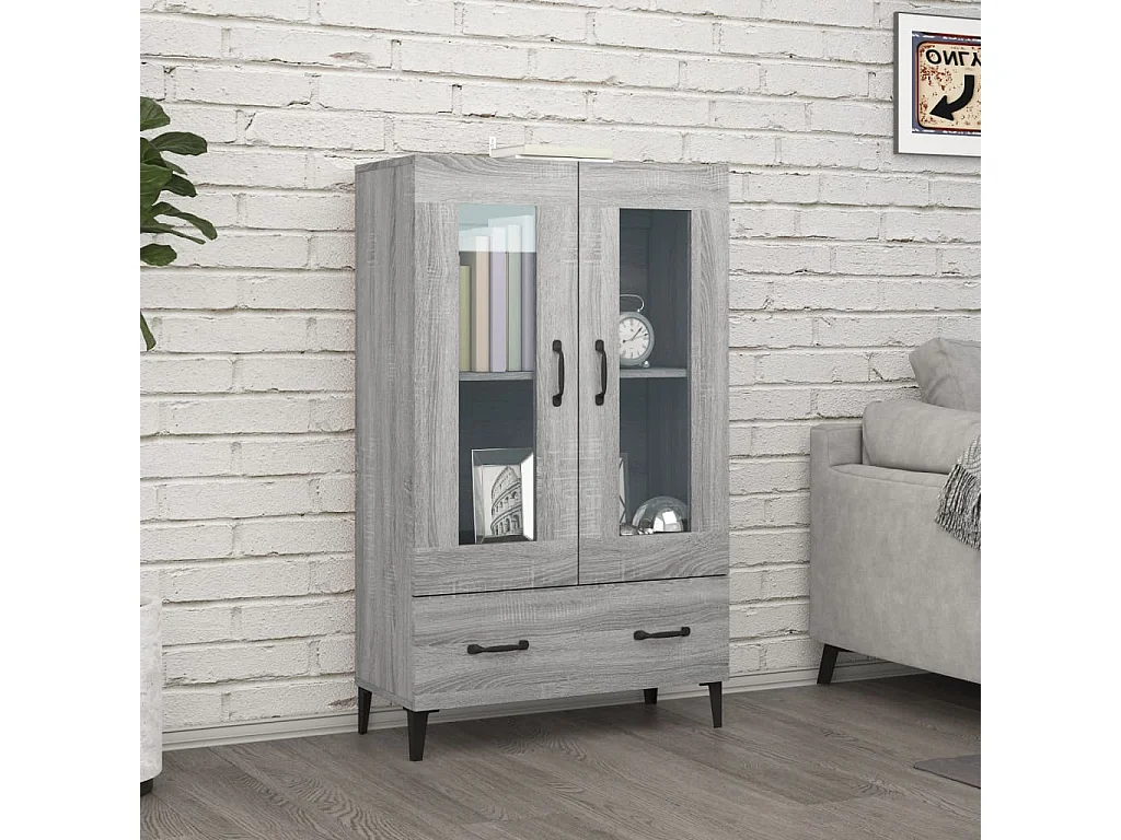 Highboard Grau Sonoma 70x31x115 cm Holzwerkstoff