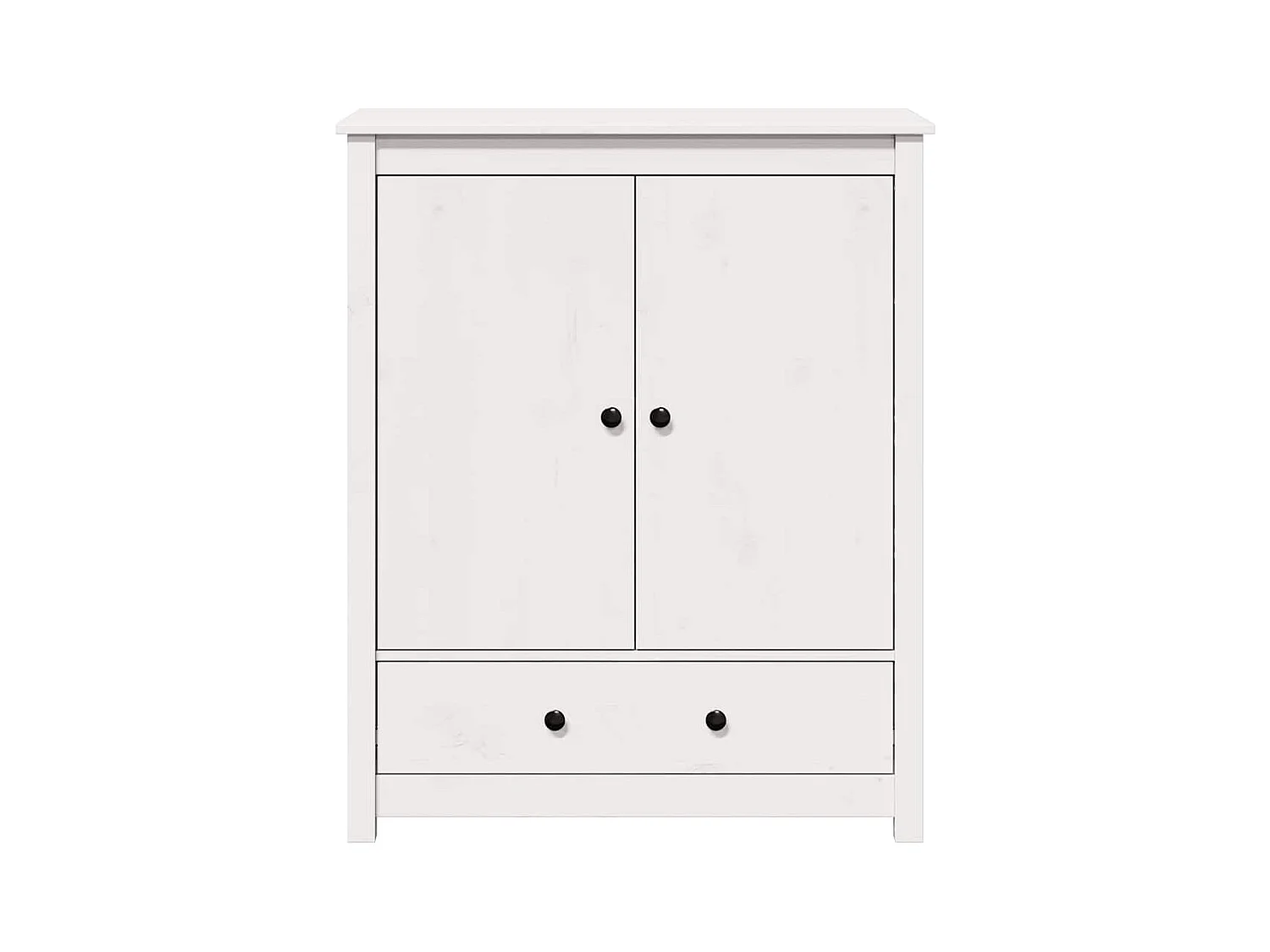 Buffet Blanc 83x41,5x100 cm Bois massif de pin