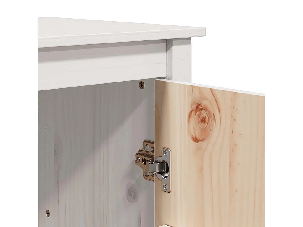 Buffet Blanc 83x41,5x100 cm Bois massif de pin
