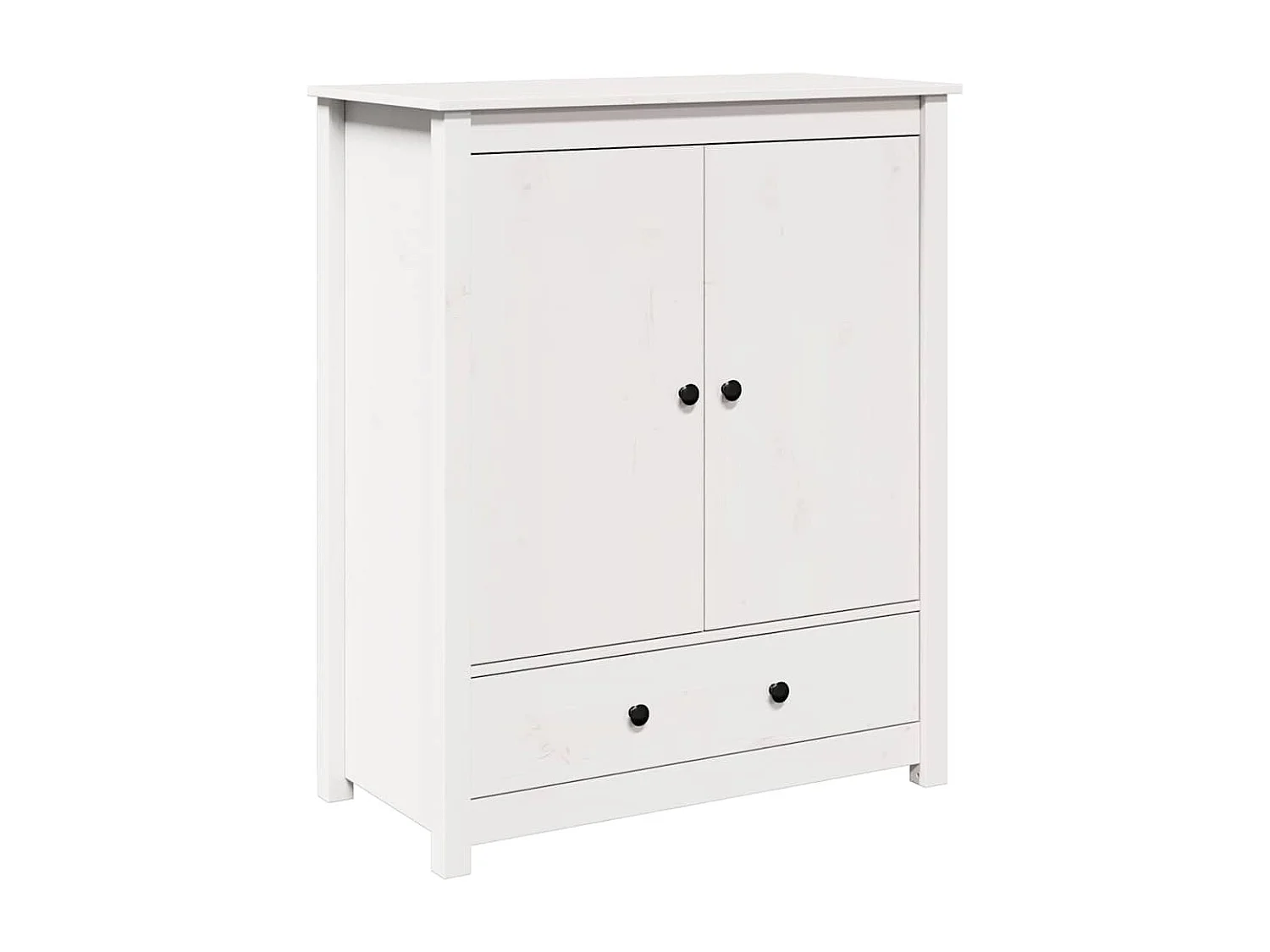 Hoge kast 83x41,5x100 cm massief grenenhout wit