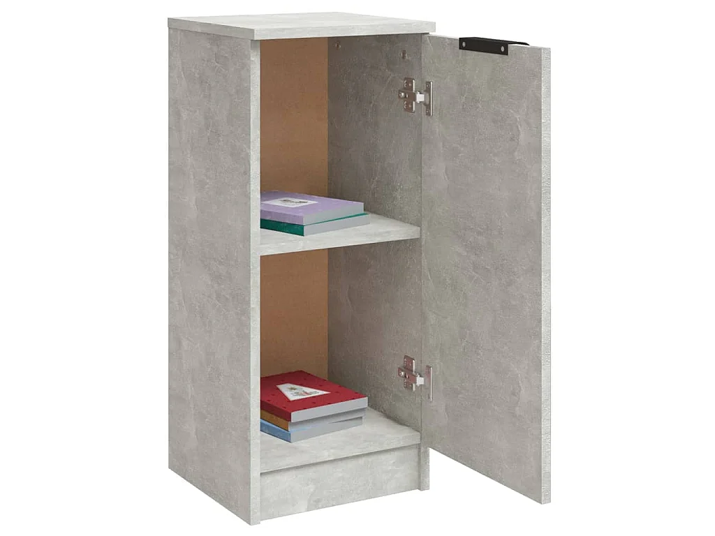 Buffet Gris béton 30x30x70 cm Bois d'ingénierie