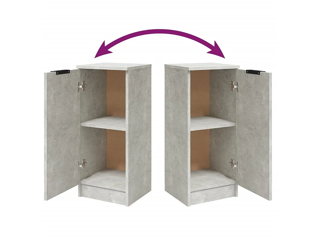 Buffet Gris béton 30x30x70 cm Bois d'ingénierie