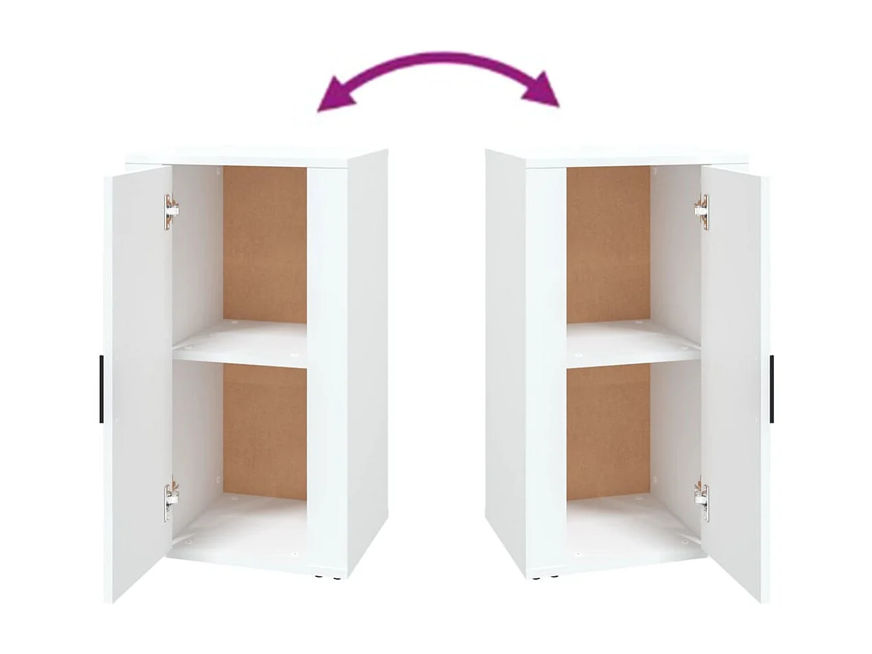 Buffet Blanc 40x33x70 cm Bois d'ingénierie