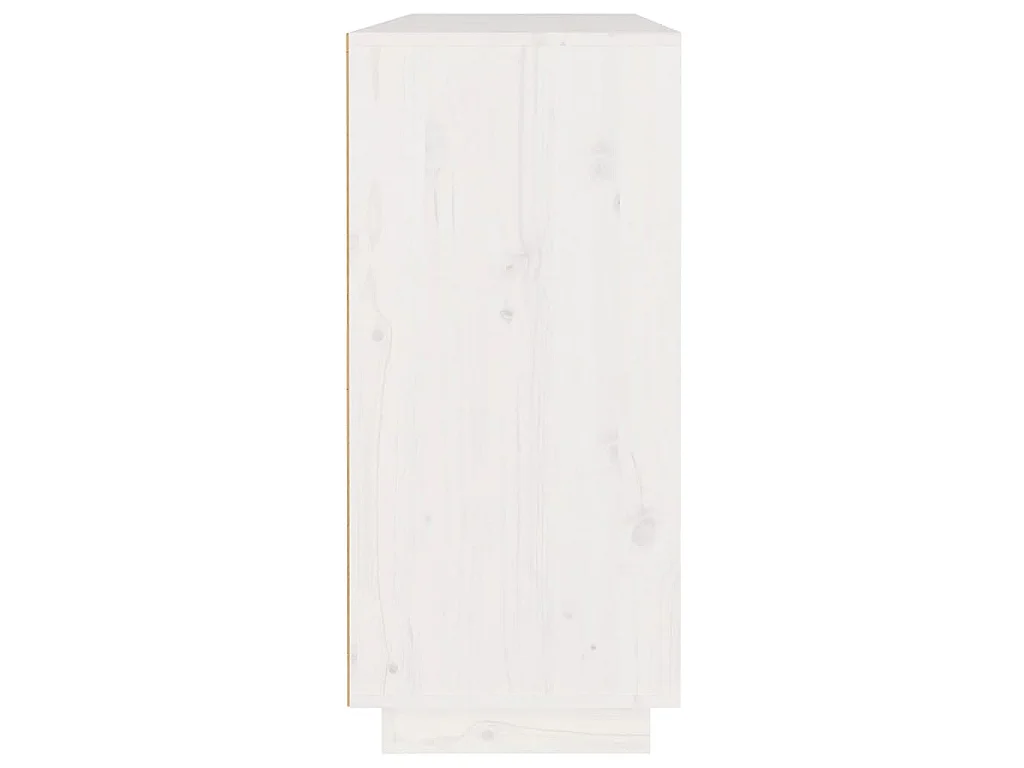 Sideboard Weiß 110x34x75 cm Massivholz Kiefer
