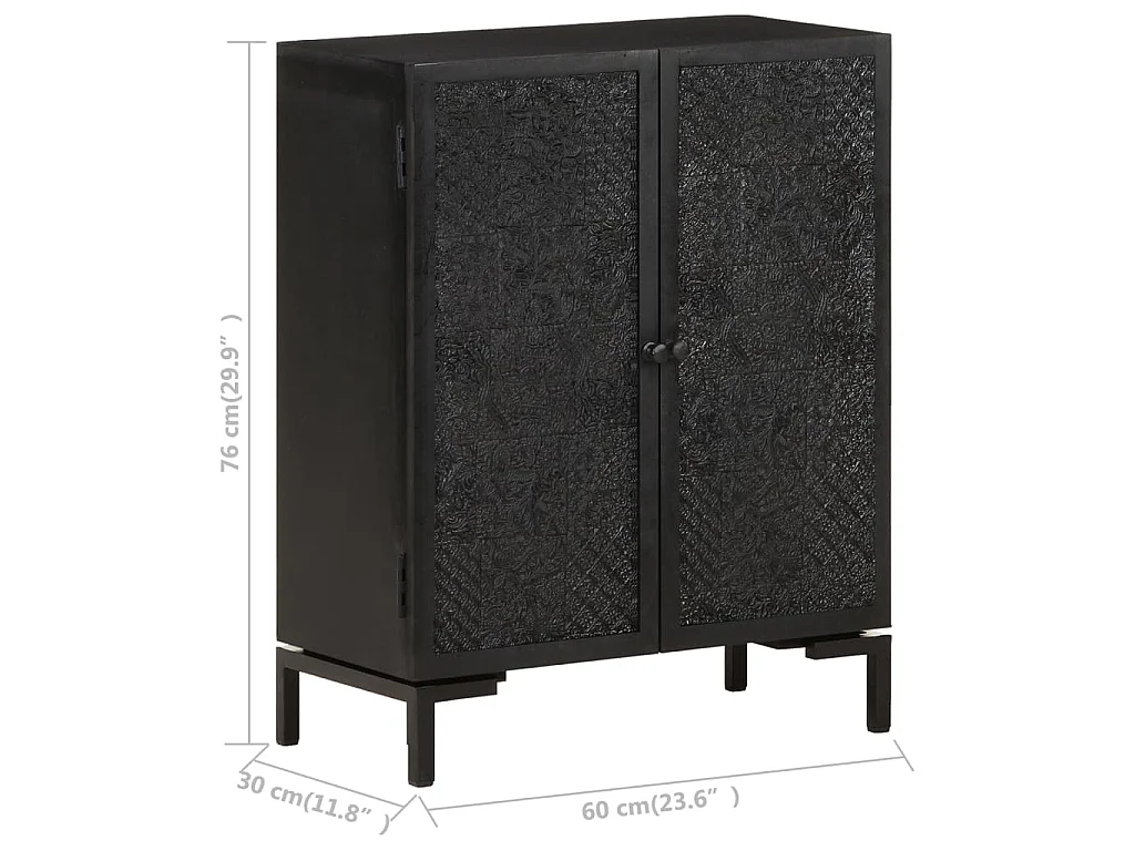 Buffet 60x30x76 cm bois de manguier massif