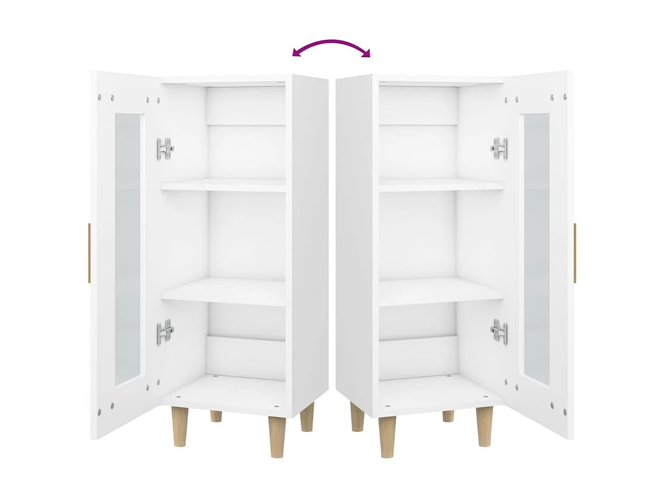 Buffet blanc 34,5x34x90 cm bois d'ingénierie