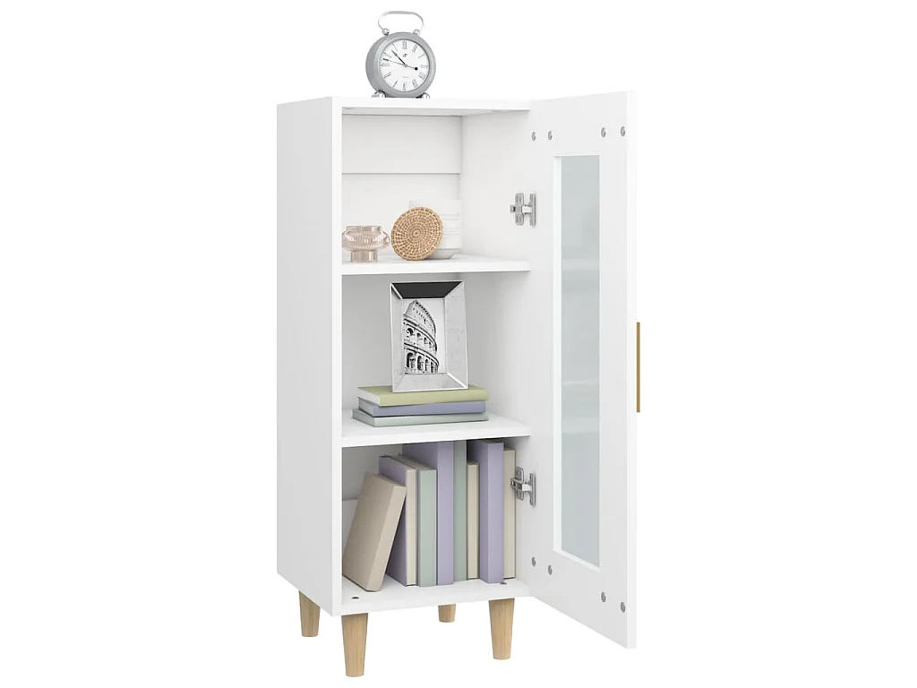 Buffet blanc 34,5x34x90 cm bois d'ingénierie