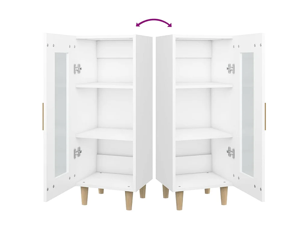 Buffet blanc 34,5x34x90 cm bois d'ingénierie