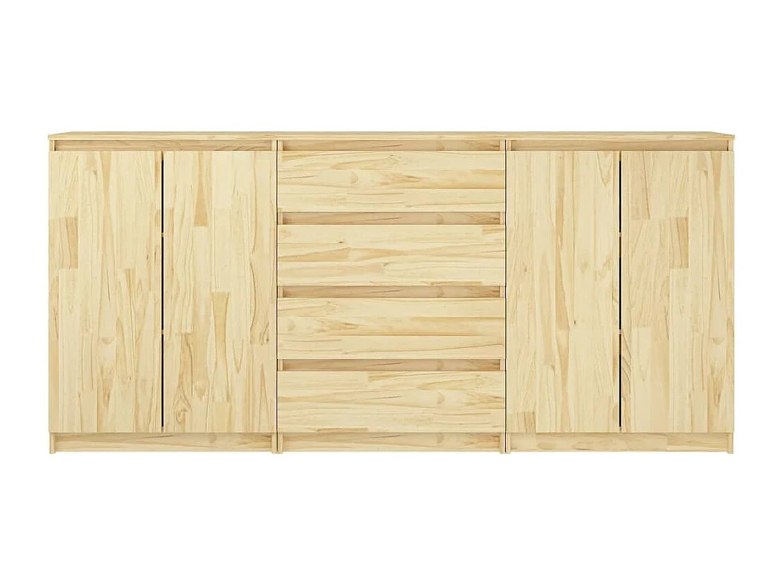 Armoires latérales 3 pcs Bois de pin massif