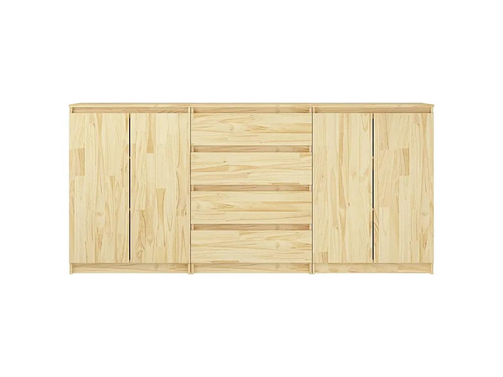 Armoires latérales 3 pcs Bois de pin massif