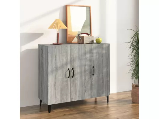 Kauf Unique Sideboard Grau Sonoma 90x34x80 cm Holzwerkstoff