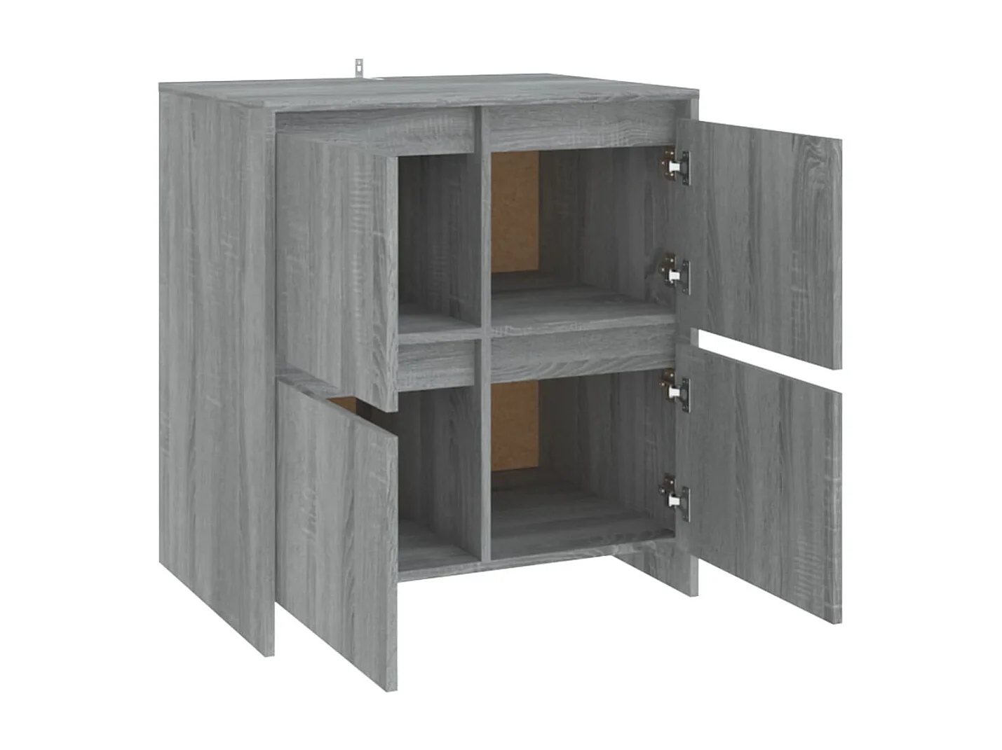 Dressoir 70x41x75 cm bewerkt hout grijs sonoma eikenkleurig