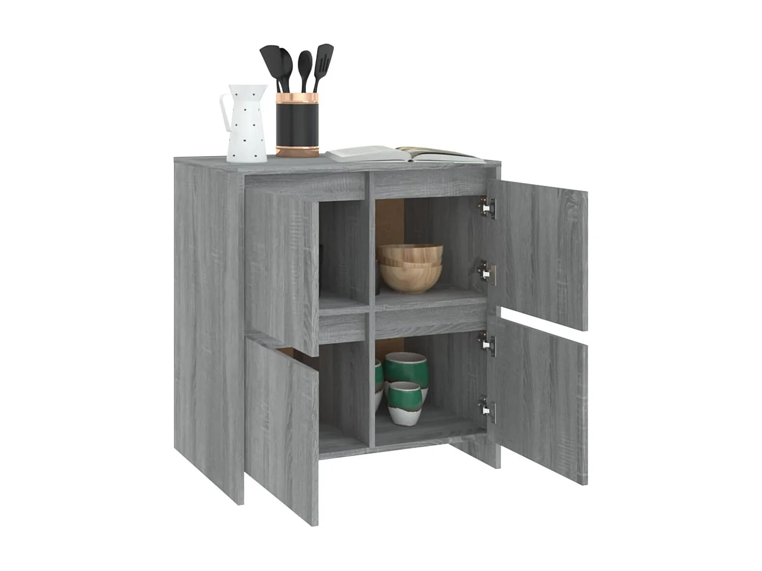 Credenza Grigio Sonoma 70x41x75 cm in Truciolato