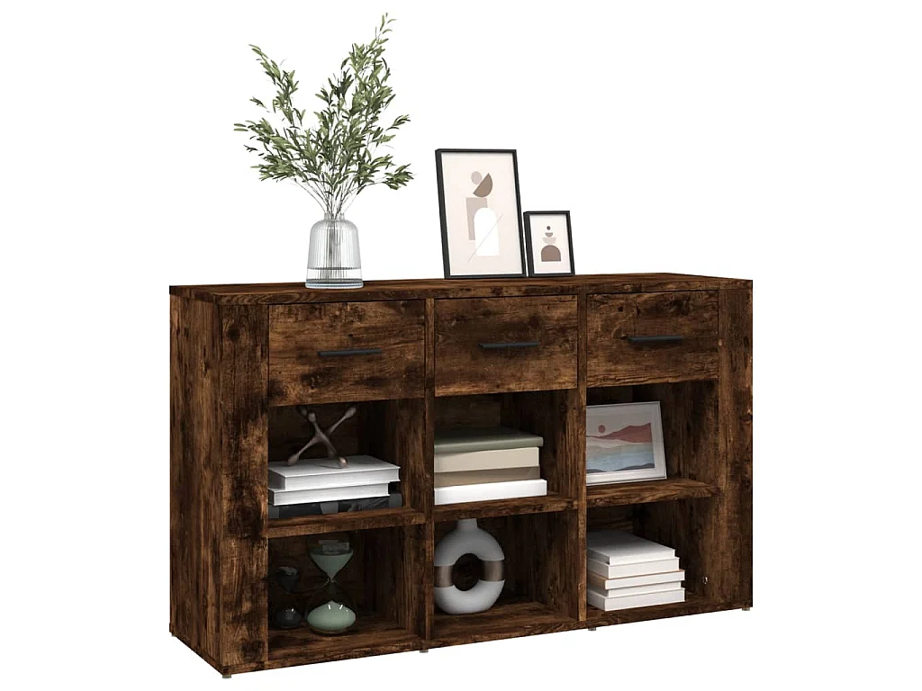 Buffet Chêne fumé 100x30x59,5 cm Bois d'ingénierie
