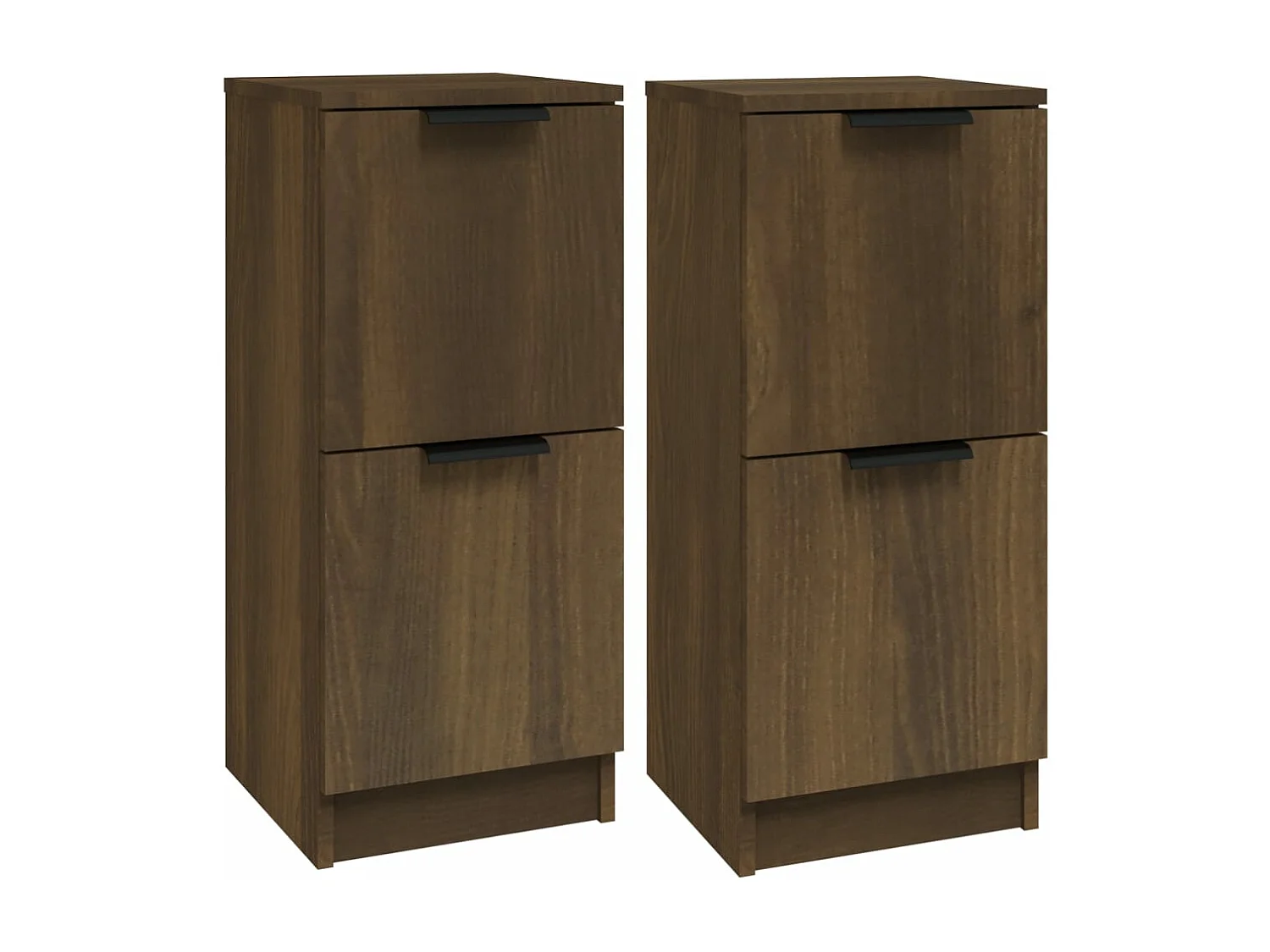 Buffets 2 pcs chêne marron 30x30x70 cm Bois d'ingénierie