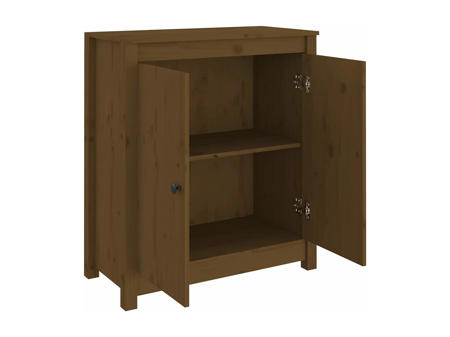 Buffet marron miel 70x35x80 cm bois massif de pin