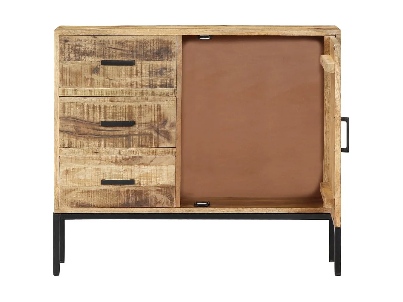 Credenza 88x30x71 cm Legno Massello di Mango