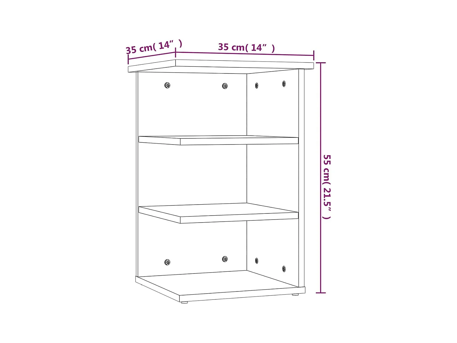 Armoire latérale Sonoma gris 35x35x55 cm Bois d'ingénierie