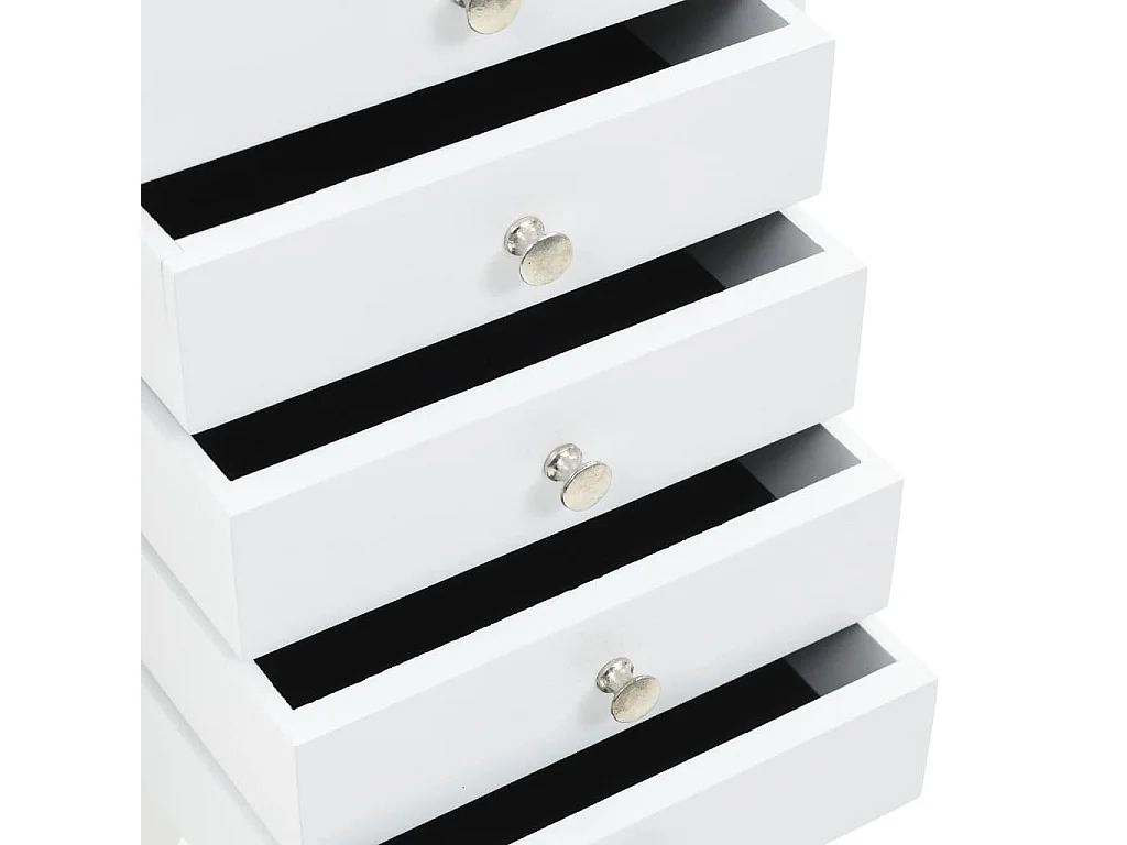 Armoire à bijoux sur pieds Blanc