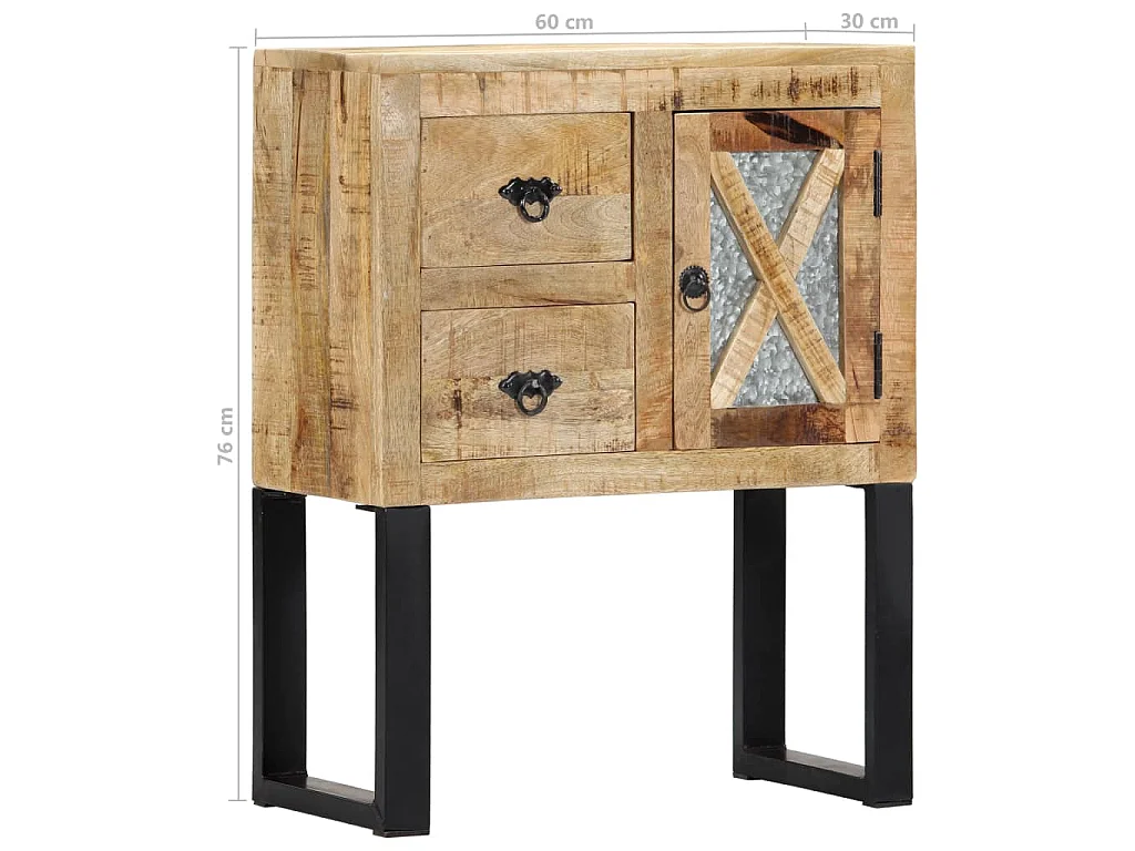 Dressoir 60x30x76 cm massief mangohout