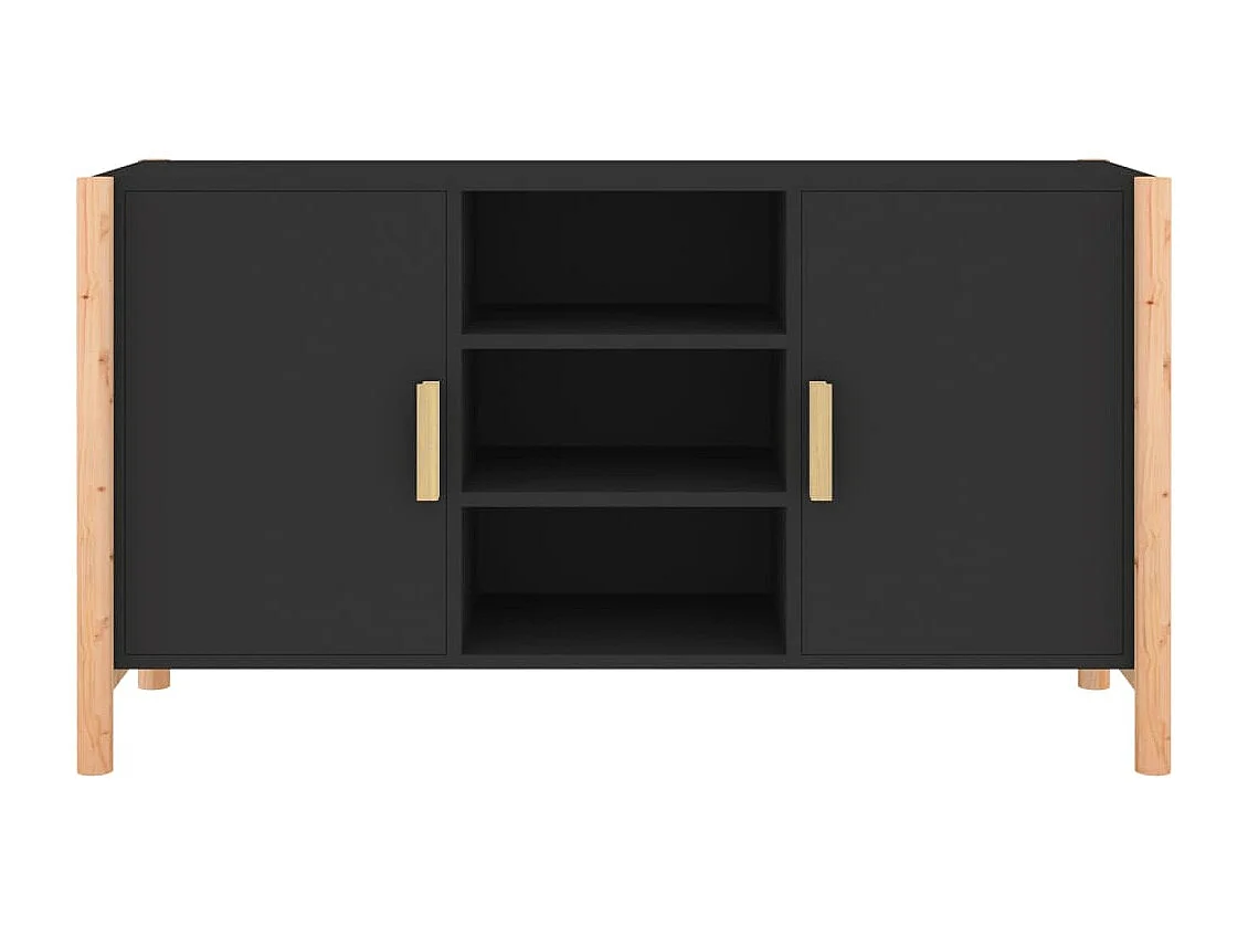Sideboard Schwarz 107x38x60 cm Holzwerkstoff