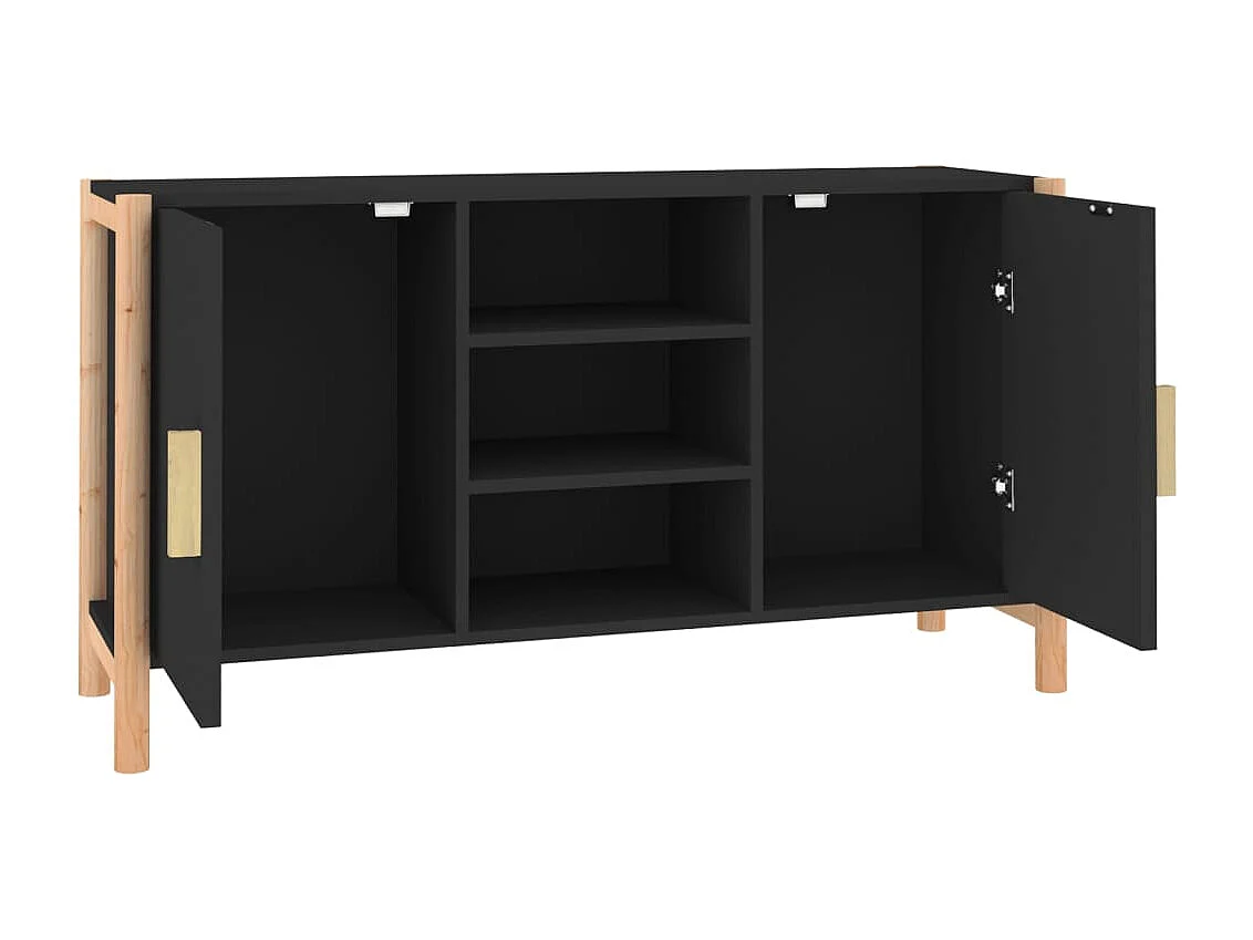 Sideboard Schwarz 107x38x60 cm Holzwerkstoff