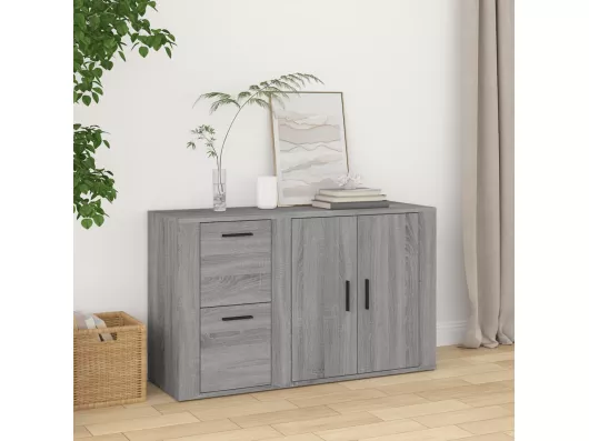 Kauf Unique Sideboard Grau Sonoma 100x33x59,5 cm Holzwerkstoff