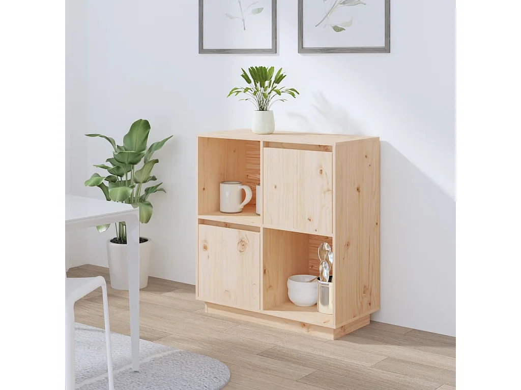 Sideboard 74x35x80 cm Massivholz Kiefer