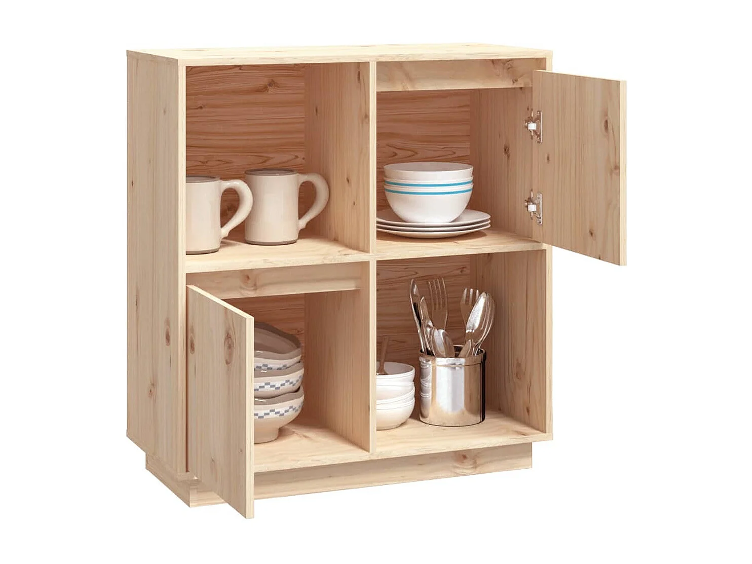 Sideboard 74x35x80 cm Massivholz Kiefer