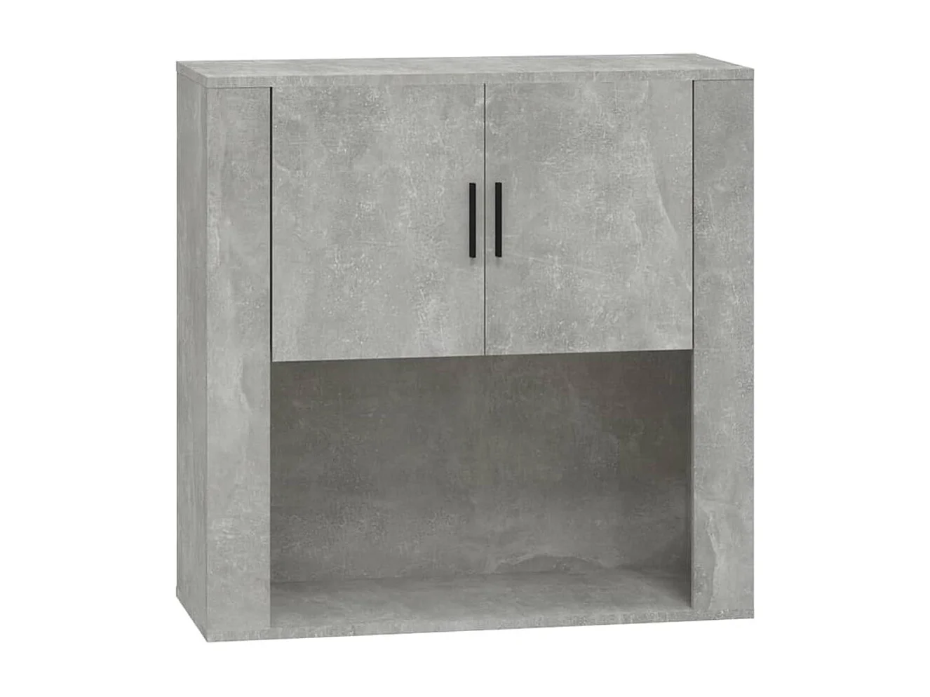 Wandkast 80x33x80 cm bewerkt hout betongrijs