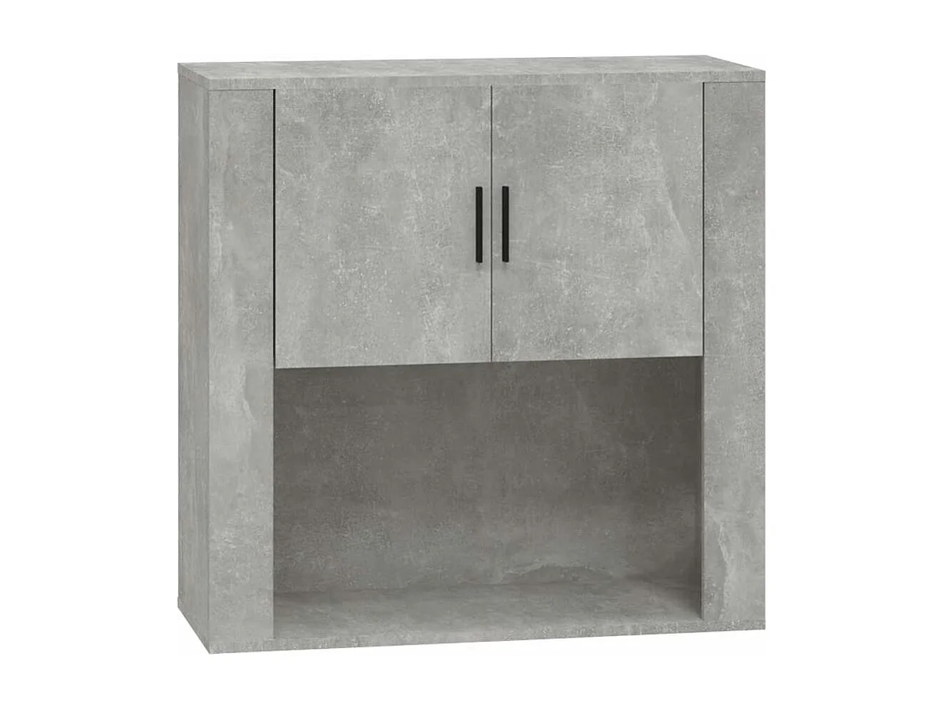 Wandschrank Betongrau 80x33x80 cm Holzwerkstoff