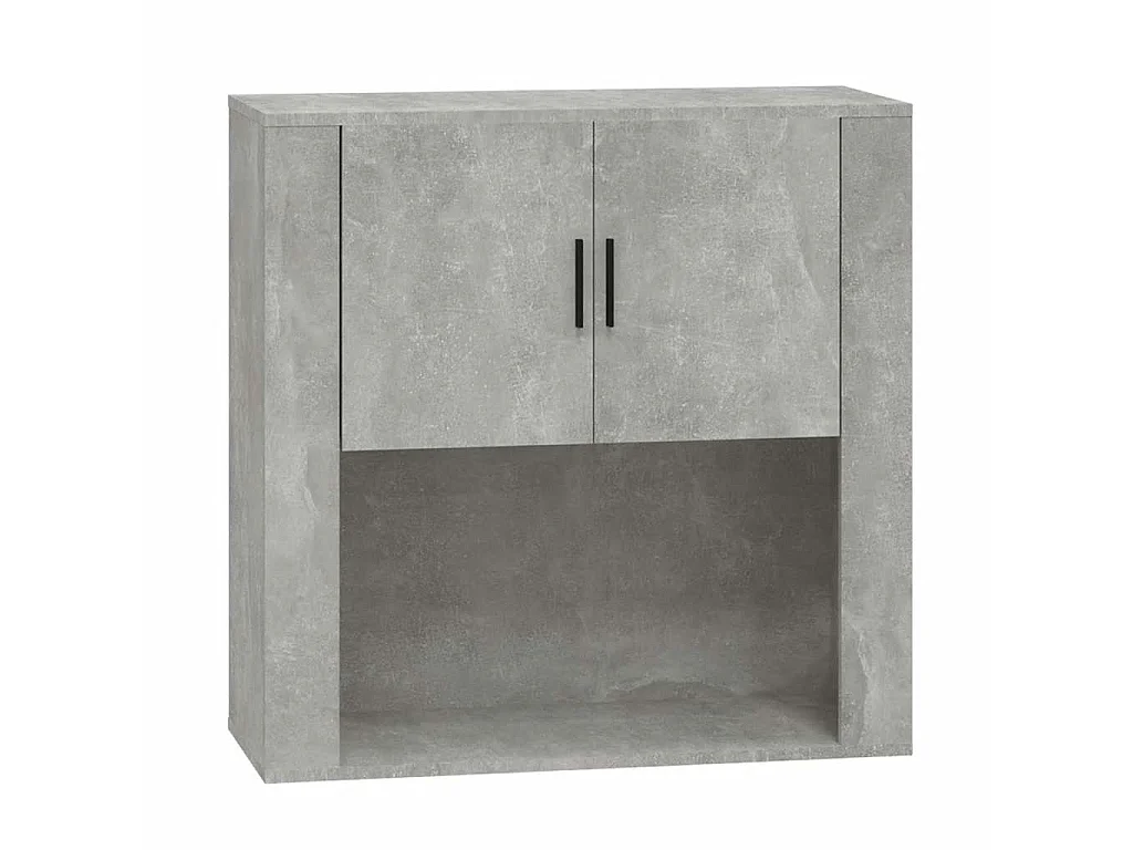 Wandkast 80x33x80 cm bewerkt hout betongrijs