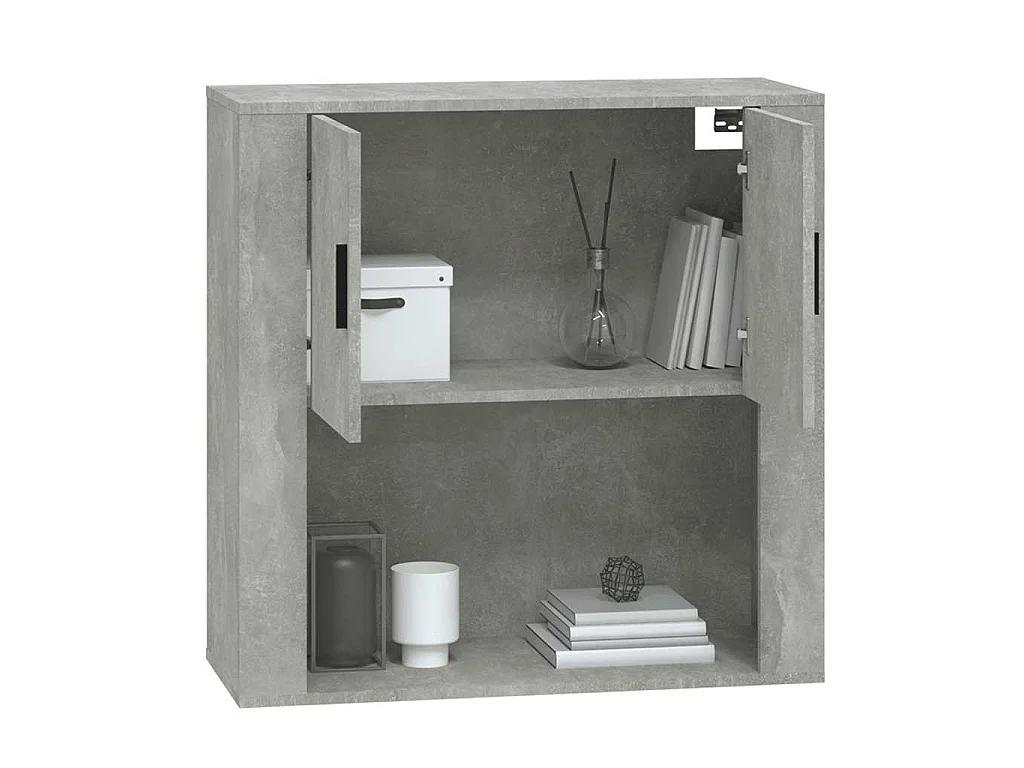 Wandkast 80x33x80 cm bewerkt hout betongrijs
