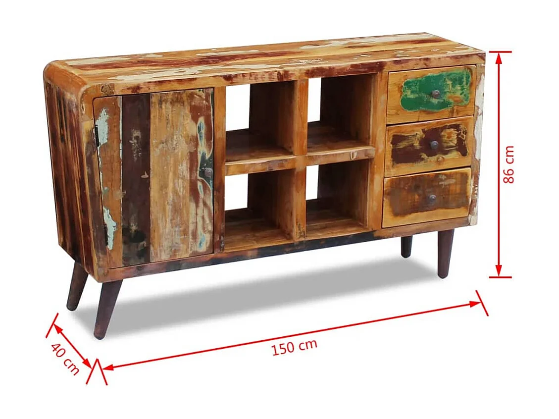 Buffet Bois de récupération massif 150x40x86 cm