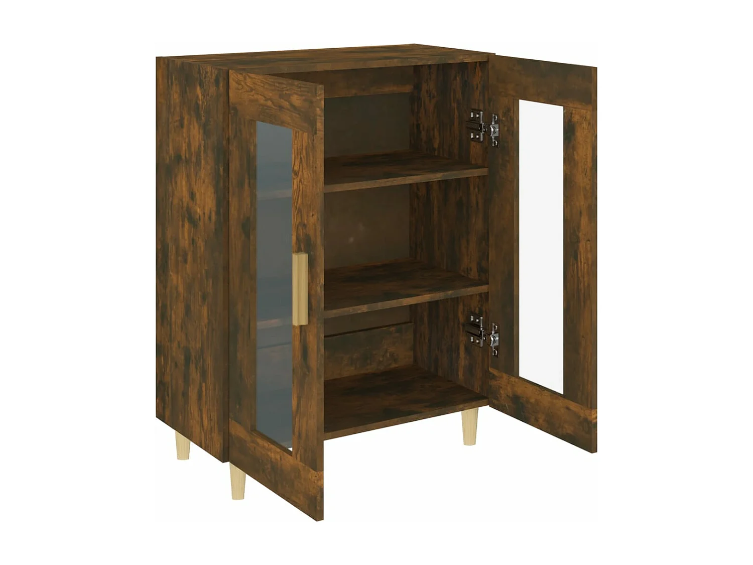 Buffet chêne fumé 69,5x34x90 cm bois d'ingénierie