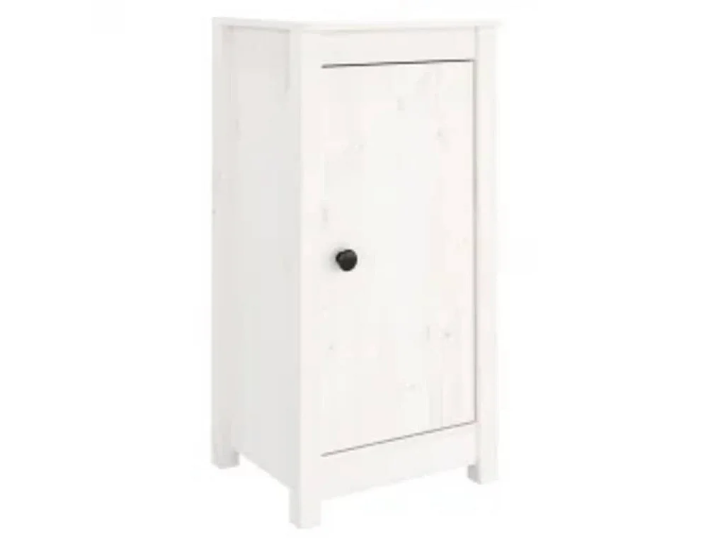 Sideboards 2 Stk. Weiß 39x35x80 cm Massivholz Kiefer